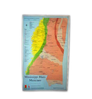 05 - MS Blues Musicians Map Poster